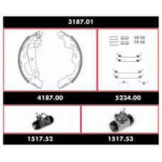 3187.01 REMSA Комплект тормозов, барабанный тормозной механизм