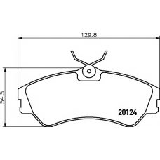 8DB 355 017-881 HELLA PAGID Комплект тормозных колодок, дисковый тормоз