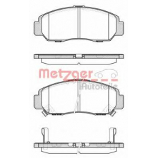 0747.12 METZGER Комплект тормозных колодок, дисковый тормоз