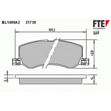 BL1499A2 FTE Комплект тормозных колодок, дисковый тормоз