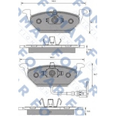 FO 687781 FOMAR ROULUNDS Комплект тормозных колодок, дисковый тормоз