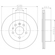 8DD 355 112-491 HELLA PAGID Тормозной диск