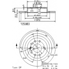 08.9511.11 BREMBO Тормозной диск