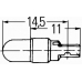 8GA 007 997-011 HELLA Лампа накаливания, освещение щитка приборов