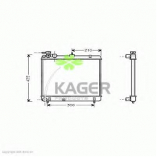 31-0518 KAGER Радиатор, охлаждение двигателя