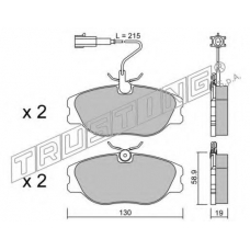 074.1 TRUSTING Комплект тормозных колодок, дисковый тормоз