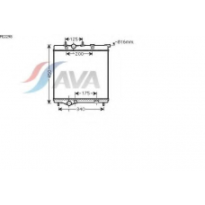 PE2298 AVA Радиатор, охлаждение двигателя