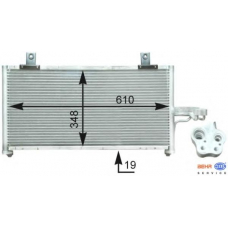 8FC 351 302-741 HELLA Конденсатор, кондиционер