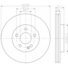 8DD 355 119-411 HELLA Тормозной диск