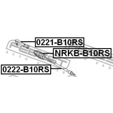 0222-B10RS FEBEST Осевой шарнир, рулевая тяга