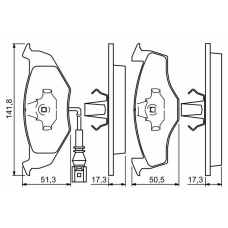 0 986 424 723 BOSCH Комплект тормозных колодок, дисковый тормоз