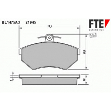 BL1475A3 FTE Комплект тормозных колодок, дисковый тормоз