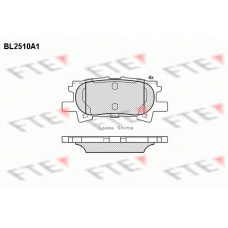 BL2510A1 FTE Комплект тормозных колодок, дисковый тормоз