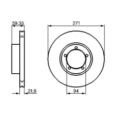 0 986 478 281 BOSCH Тормозной диск