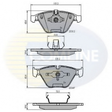 CBP02033 COMLINE Комплект тормозных колодок, дисковый тормоз