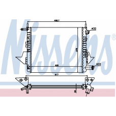 63856 NISSENS Радиатор, охлаждение двигателя