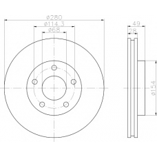 8DD 355 108-001 HELLA PAGID Тормозной диск