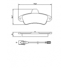 0 986 460 991 BOSCH Комплект тормозных колодок, дисковый тормоз