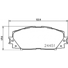 8DB 355 014-311 HELLA Комплект тормозных колодок, дисковый тормоз