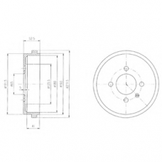 BF409 DELPHI Тормозной барабан