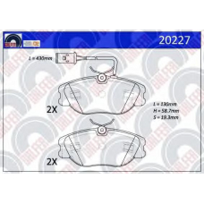 20227 GALFER Комплект тормозных колодок, дисковый тормоз