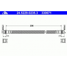 24.5229-0235.3 ATE Тормозной шланг