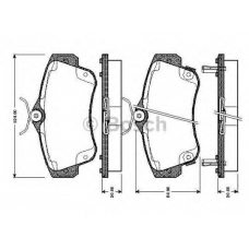 0 986 TB2 372 BOSCH Комплект тормозных колодок, дисковый тормоз