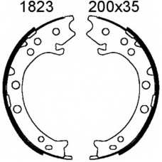 01823 BSF Комплект тормозных колодок, стояночная тормозная с