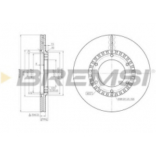 DBA218V BREMSI Тормозной диск