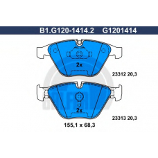 B1.G120-1414.2 GALFER Комплект тормозных колодок, дисковый тормоз