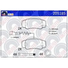 201185 GALFER Комплект тормозных колодок, дисковый тормоз