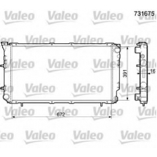 731675 VALEO Радиатор, охлаждение двигателя