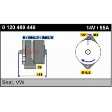0 120 489 446 BOSCH Генератор
