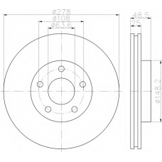 8DD 355 119-491 HELLA Тормозной диск