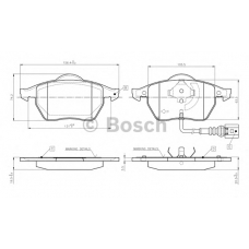 0 986 TB2 216 BOSCH Комплект тормозных колодок, дисковый тормоз