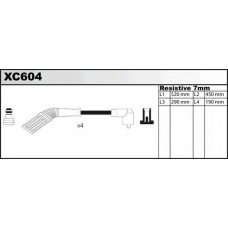XC604 QUINTON HAZELL Ккомплект проводов зажигания