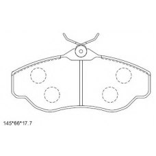 KD7526 ASIMCO Комплект тормозных колодок, дисковый тормоз