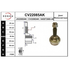 CV22085AK EAI Шарнирный комплект, приводной вал