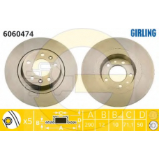 6060474 GIRLING Тормозной диск