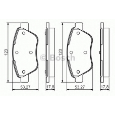 0 986 495 102 BOSCH Комплект тормозных колодок, дисковый тормоз