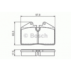 0 986 494 267 BOSCH Комплект тормозных колодок, дисковый тормоз