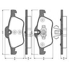 0 986 TB2 840 BOSCH Комплект тормозных колодок, дисковый тормоз