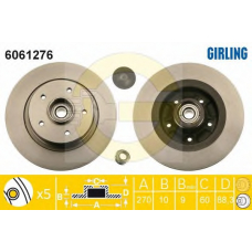 6061276 GIRLING Тормозной диск