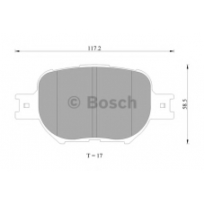 0 986 AB2 380 BOSCH Комплект тормозных колодок, дисковый тормоз