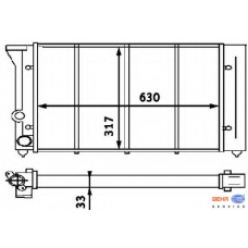 8MK 376 714-691 HELLA Радиатор, охлаждение двигателя