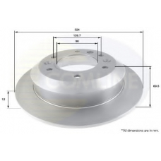 ADC1086 COMLINE Тормозной диск
