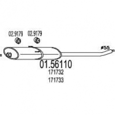 01.56110 MTS Средний глушитель выхлопных газов