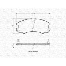 363702160950 MAGNETI MARELLI Комплект тормозных колодок, дисковый тормоз