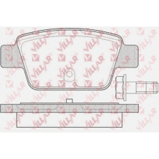 626.1269 VILLAR Комплект тормозных колодок, дисковый тормоз