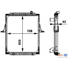 8MK 376 722-071 HELLA Радиатор, охлаждение двигателя